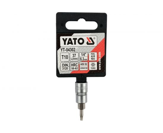 Головка торцевая с вставкой TORX (T10; 1/4"") YATO YT-04302 – изображение 2