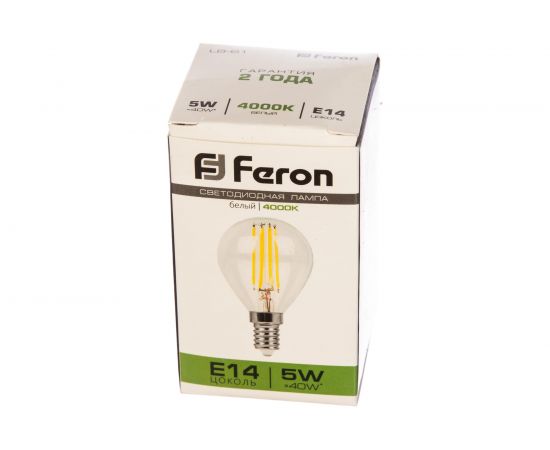 Светодиодная лампа FERON 5W 230V E14 4000K, LB-61 25579 – изображение 3