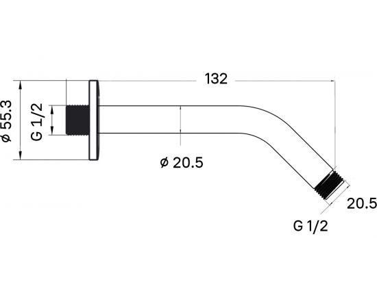 Кронштейн для верхнего душа IDDIS мини 001MINSi61 – изображение 3