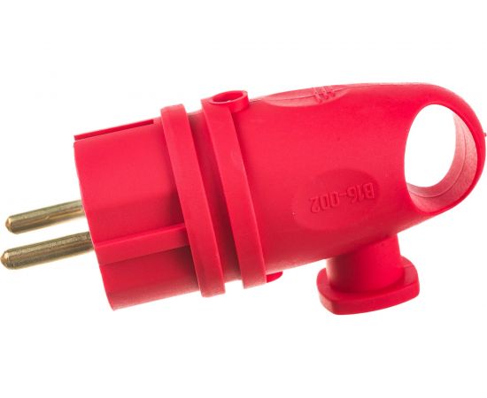 Каучуковая разборная угловая евровилка Volsten Sb2-PZ Red, красная с заземлением модель В16-002 14431 – изображение 3