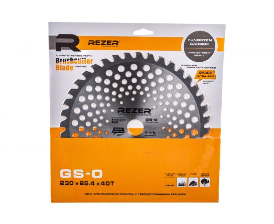 Нож GS-O (230x25.4х1.3 мм; 40Т) для бензокосы Rezer – изображение 3