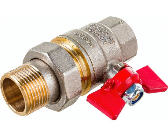 Шаровой кран с полусгоном американкой KALDE 3/4, ручка бабочка 0KV4833 – изображение 4