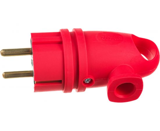 Каучуковая разборная угловая евровилка Volsten Sb2-PZ Red, красная с заземлением модель В16-002 14431 – изображение 4