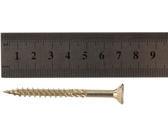 Конструкционный шуруп ЕВРОПАРТНЕР для дерева с фрезой потай ж/п Torx 30, 6.0х70 10шт T2 0060 7 – изображение 4