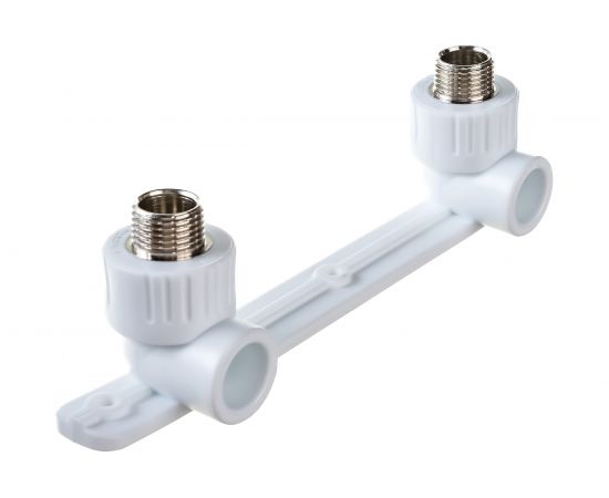 Угольник RTP PN25 комбинированный, с креплением, двойной под смеситель, наружная резьба, D20х1/2 мм 10703 – изображение 4