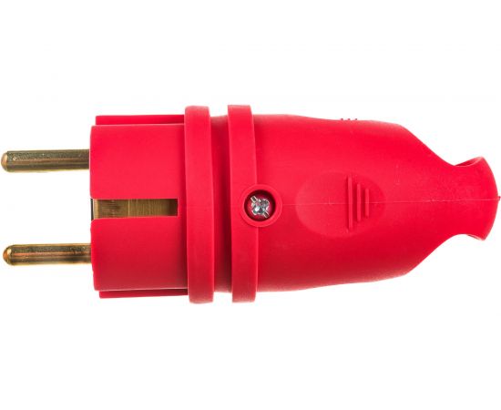 Каучуковая разборная угловая евровилка Volsten Sb2-PZ Red, красная с заземлением модель В16-002 14431 – изображение 6