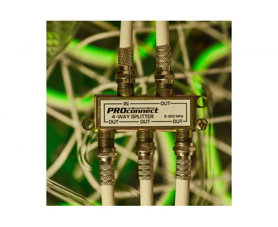 Делитель ТВ PROconnect на 4 выхода F разъём 5-900 МГц 05-6033 – изображение 6