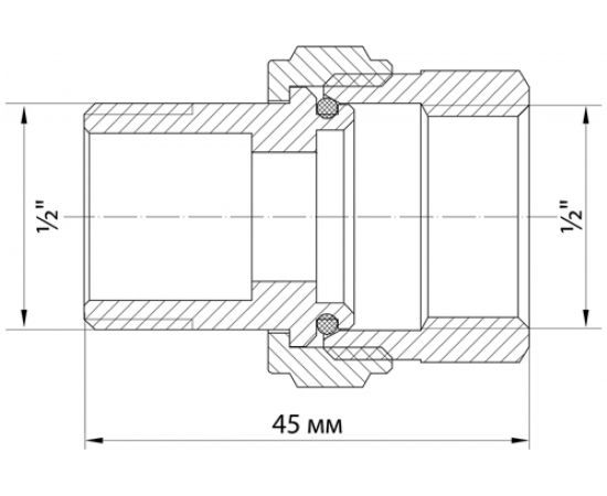 Переходник VRT со сгоном, 1/2, прямой, конус, никель НК 0801-Вн 504289 – изображение 7