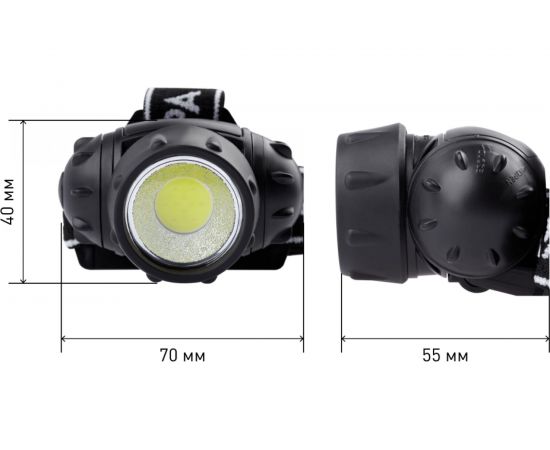 Налобный светодиодный фонарь ЭРА GB410 на батарейках 3хААА, 3 режима, черный, IP44 Б0051463 – изображение 10