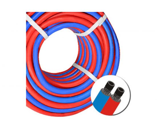 Рукав газовый сдвоенный синий+красный (6.3 мм; 1-3 класс; бухта 40 м) HYRUBBERS СВ000007563 