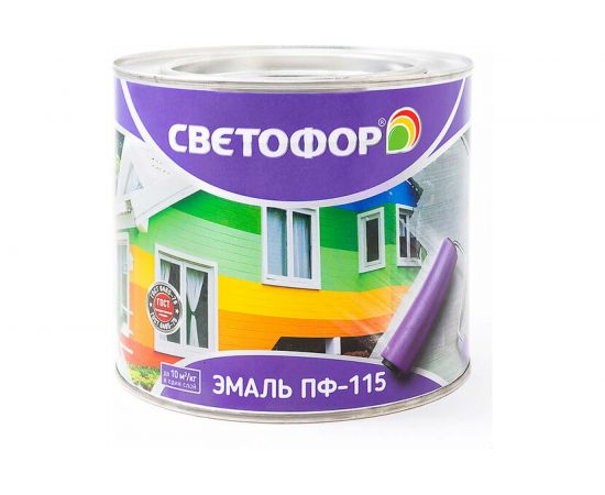 Эмаль Светофор СТАНДАРТ ПФ-115 светло-серая 7035, 1.9 кг ЗОР00003680 
