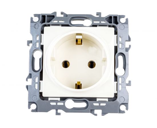 Розетка ЭРА 12-2111-02 2P E Schuko, 16A-250В, IP20, винт, 12, слоновая кость Б0029237 