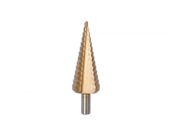 Сверло ступенчатое по металлу (4-30 мм; шаг 2 мм; HSS TIN) Sturm 1055-S430 