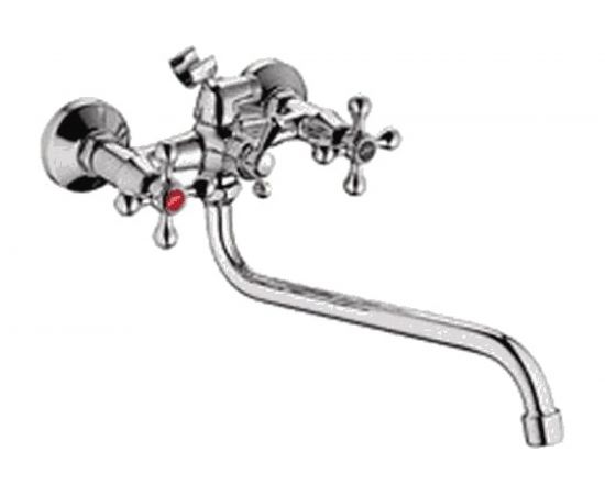 Смеситель для ванны LEDEME крест переключатель душа шаровый керамика L2208 65785 