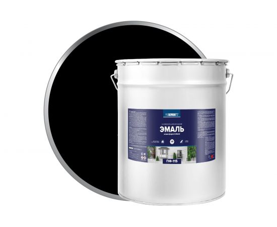 Эмаль PROREMONTT ПФ-115 черная, 20 кг Лк-00004483 