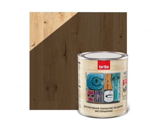 Декоративное покрытие по дереву BRITE FLEXX экстерьерное, палисандр, банка 0,9 л 212462 