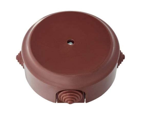 Монтажная коробка Bylectrica КМ-447 открытой установки, с сальниками, диаметр 124 мм, серия РЕТРО, коричневый, 