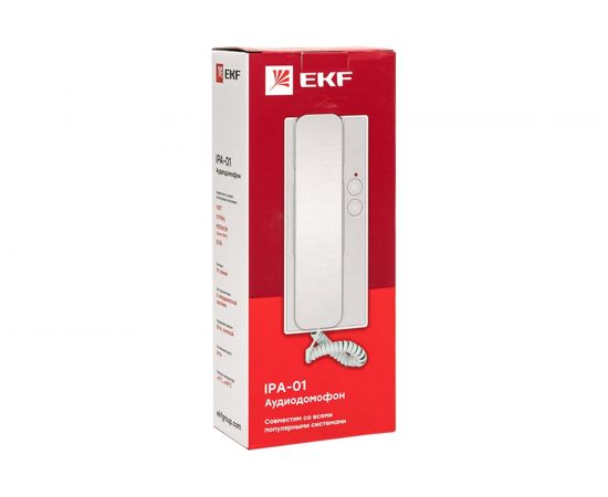 Аудиодомофон аудиотрубка EKF IPA-01 белый 2провода IP20 int-ipa-01 