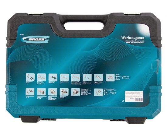 Набор инструментов GROSS 82 предметов, 120 зубьев, CrV, 1/4, 1/2 14149 – изображение 19