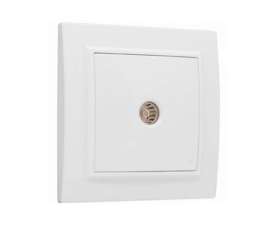 1-местная розетка EKF Минск TV СП белый 75Ом 5-862МГц Basic SQERA00-027-10 – изображение 2