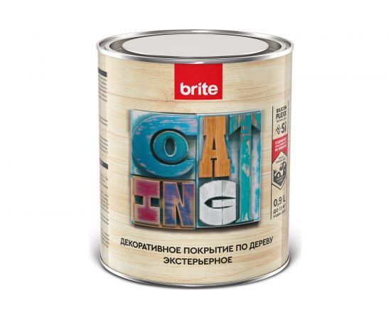 Декоративное покрытие по дереву BRITE FLEXX экстерьерное, палисандр, банка 0,9 л 212462 – изображение 2