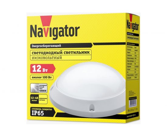 Светильник Navigator 61 634 NBL-PR1-12-4K-12/48-WH-IP65-LED 61634 – изображение 2