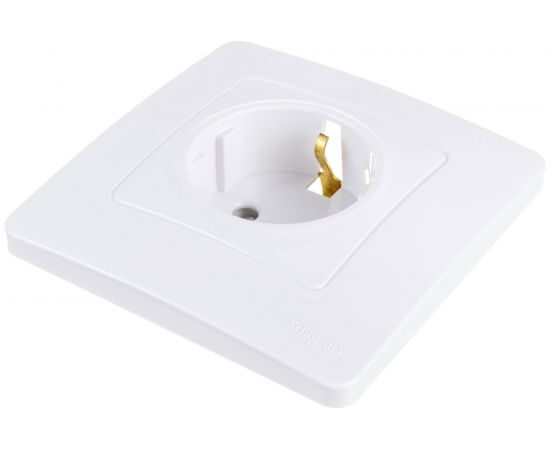 Розетка Schneider Electric BLANCA с заземлением со шторками, БЕЛЫЙ BLNRS001111 – изображение 2