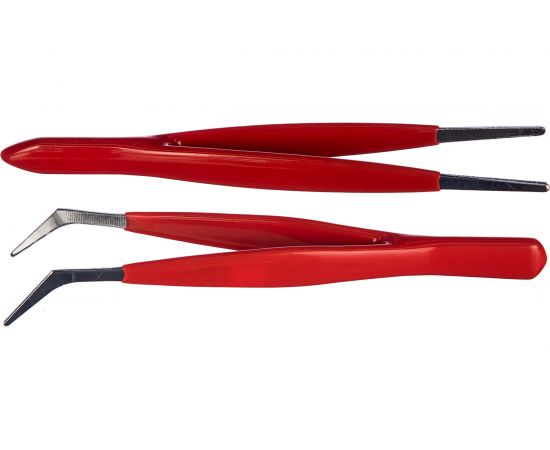 Набор пинцетов с ПВХ ручкой 2 шт. FIT 67435 – изображение 2