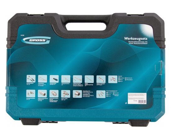 Набор инструментов GROSS 82 предметов, 120 зубьев, CrV, 1/4, 1/2 14149 – изображение 21