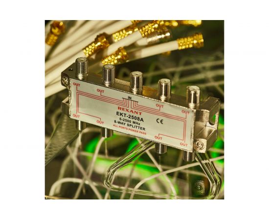 Делитель REXANT, ТВ х 8 под F разъём 5-2500 МГц СПУТНИК 05-6205 – изображение 4