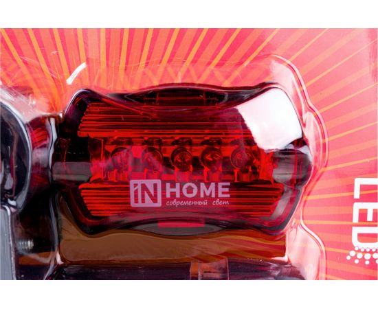 Велосипедный фонарь IN HOME BL 01 5LED с задним фонарем 4AAA 3 режима с кронштейном ЧЕРНЫЙ 4690612035192 – изображение 4