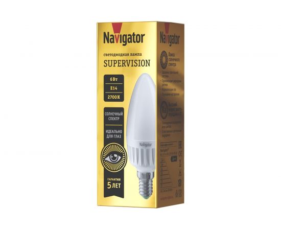 Лампа Navigator NLL-C37-6-230-2.7K-E14-FR-SV 80545 – изображение 5