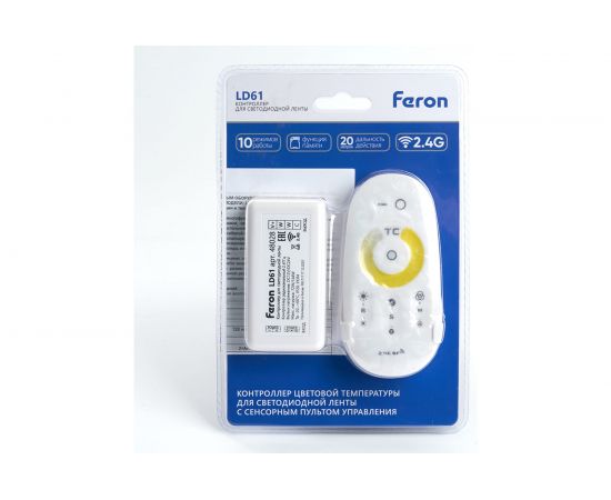 Контроллер CCT для мультибелой светодиодной ленты FERON с П/У белый, 12-24V, LD61 48028 – изображение 6