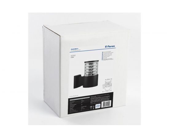 Садово-парковый светильник FERON DH0801 230V E27 черный 06300 – изображение 10