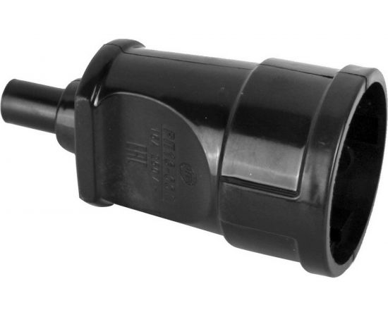 Разборная розетка Volsten Sb1-M12 16А черная без заземления 1 гнездо модель РА16-001 14446 