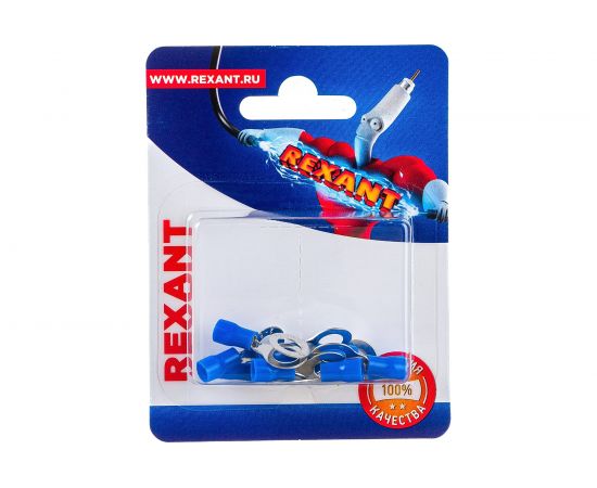 Кольцевой изолированный наконечник REXANT d 6,5мм 1,5-2,5мм2 НКи 2.5-6 синий 10 шт 06-0420-A 