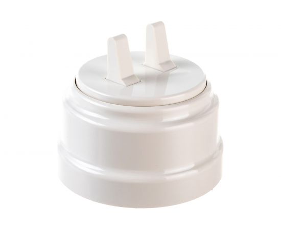 2-клавишный тумблерный выключатель Bylectrica А510-2204 10А открытой установки, серия РЕТРО, бежевый, А510-2204 бежевый 