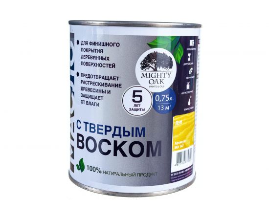 Масло с твёрдым воском Mighty Oak (дуб; 0.75 л) MO147 