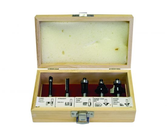 Набор фрез 0503 (5 шт; хвостовик 8 мм) по дереву Калибр 00000024859 