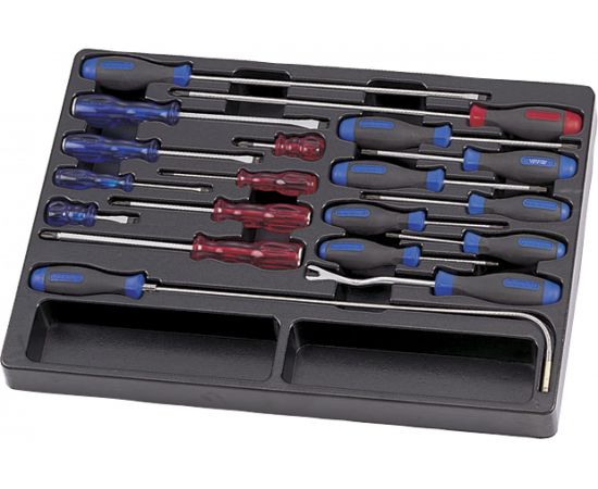 Набор отверток, съемник клипс и гибкий магнит 19шт KING TONY 9-31919MR 