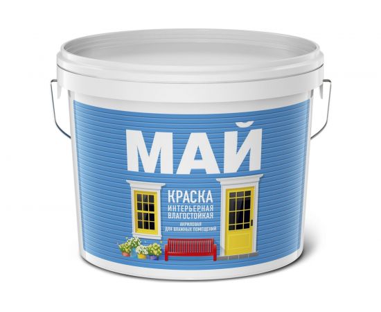 Краска интерьерная МАЙ влагостойкая 13кг О01902 