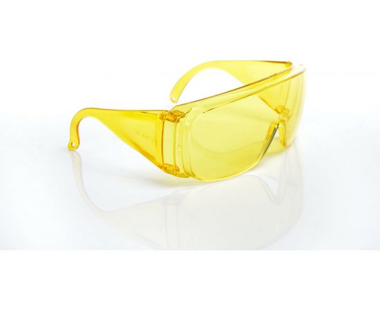 Защитные открытые поликарбонатные очки ЕЛАНПЛАСТ желтые ОЧК305KN (О-13012KN) 