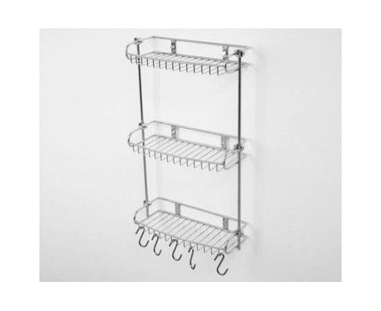 Металлическая тройная, прямая полка WasserKRAFT K-1433 – изображение 2