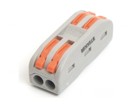 Монтажная клемма STEKKER для фазных проводников, 2 контактные группы, LD222-422 5 шт 39486 – изображение 2
