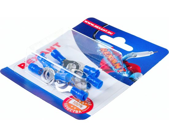 Кольцевой изолированный наконечник REXANT d 6,5мм 1,5-2,5мм2 НКи 2.5-6 синий 10 шт 06-0420-A – изображение 2