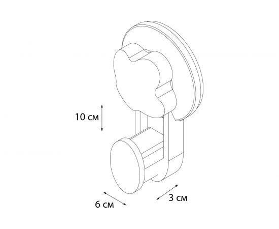 Крючок FIXSEN "BLONDE" одинарный 2 штуки GR-7080 – изображение 3