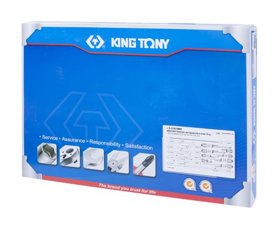 Набор отверток, съемник клипс и гибкий магнит 19шт KING TONY 9-31919MR – изображение 3