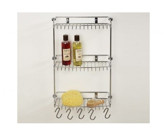 Металлическая тройная, прямая полка WasserKRAFT K-1433 – изображение 3