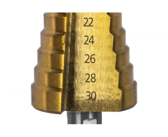 Сверло по металлу ступенчатое 4-30 мм шаг 2 мм TIN ПРОФИ ПРАКТИКА 798-324 – изображение 4