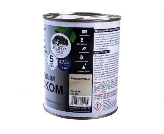 Масло с твёрдым воском Mighty Oak 0.75 л MO112 – изображение 4
